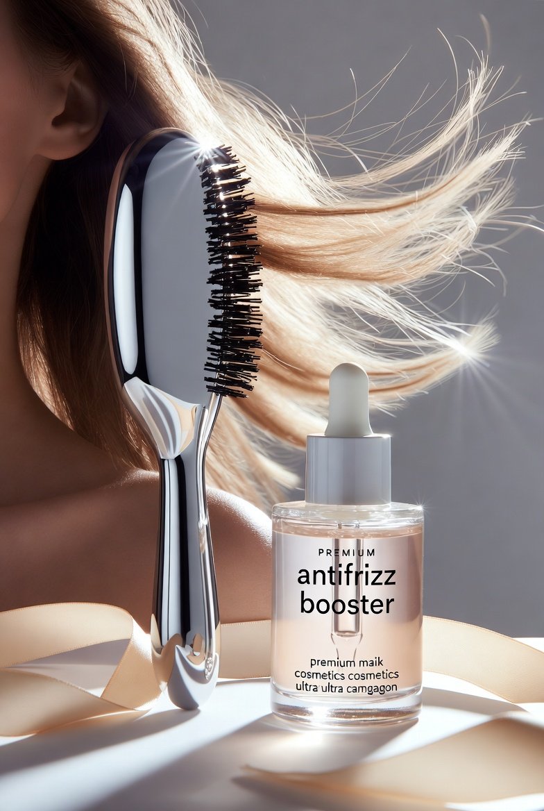 GE Beauty Antifrizz em rotina de finalização para menos frizz, mais brilho e mais maciez.
