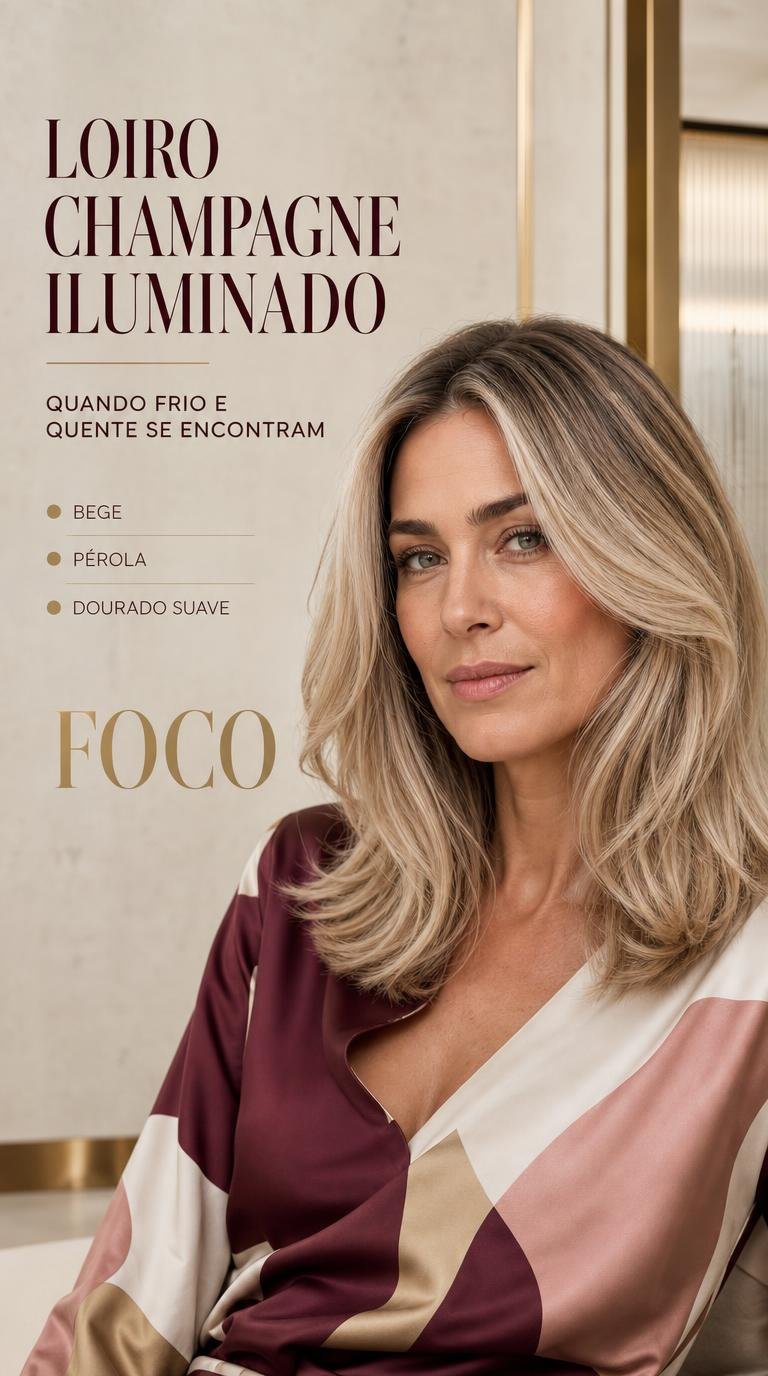 Loiro Champagne Iluminado: quando frio e quente se encontram