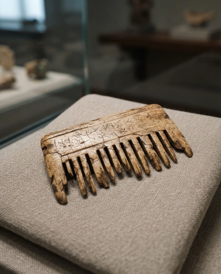 Primeiro registro do cabelo representado pelo pente de Lachish, objeto antigo ligado à higiene capilar.