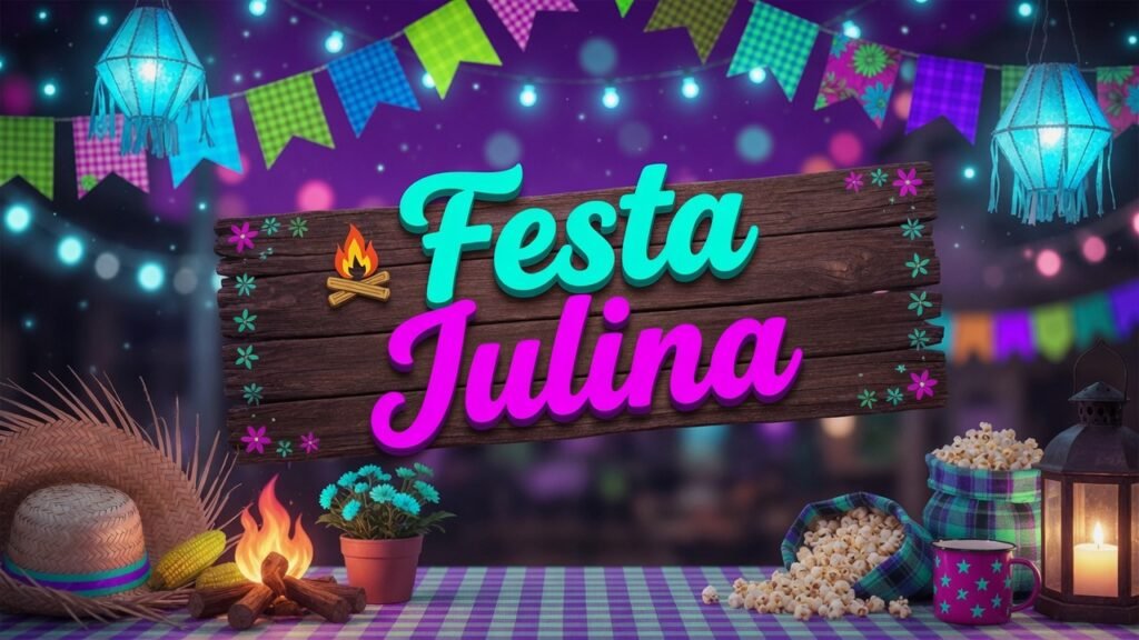 Finalização de cabelo para Festa Julina com brilho, penteado e acabamento natural.