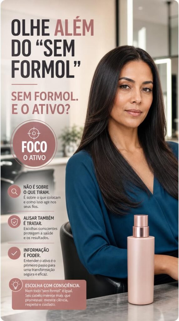 Progressiva sem formol: o ativo importa mais que a promessa