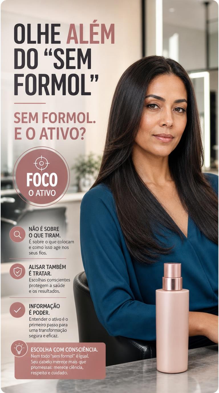Progressiva sem formol: o ativo importa mais que a promessa