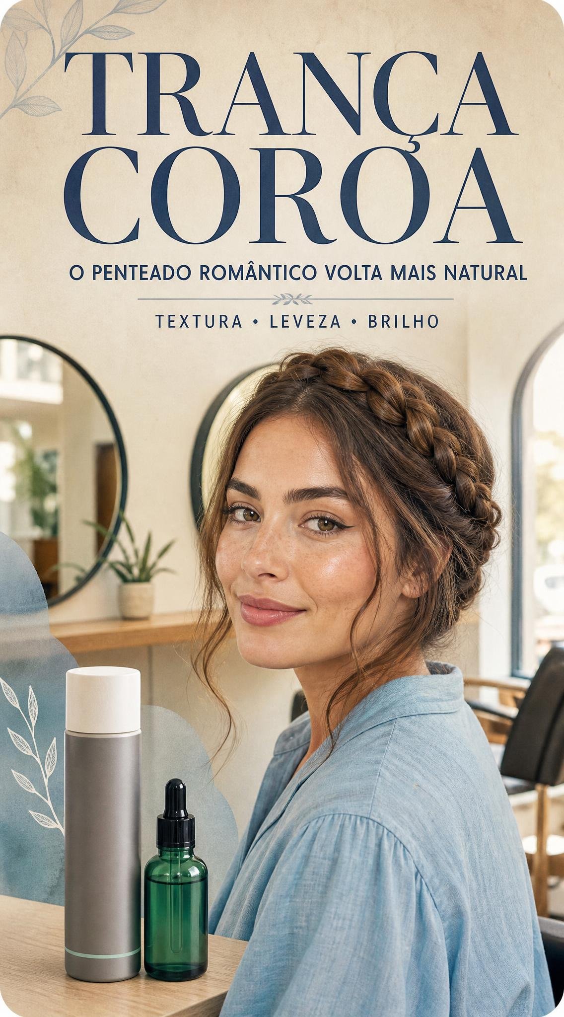 Trança Coroa: o penteado romântico volta mais natural