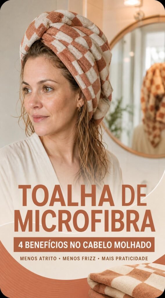 Cabelo Molhado: 4 benefícios da toalha de microfibra