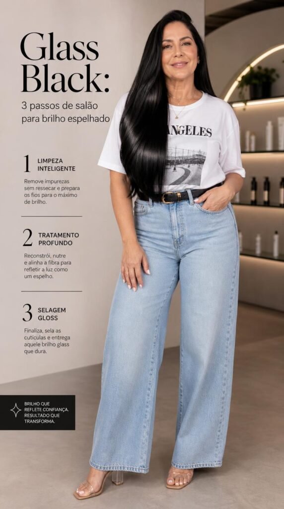 Glass Black: 3 passos de salão para brilho espelhado