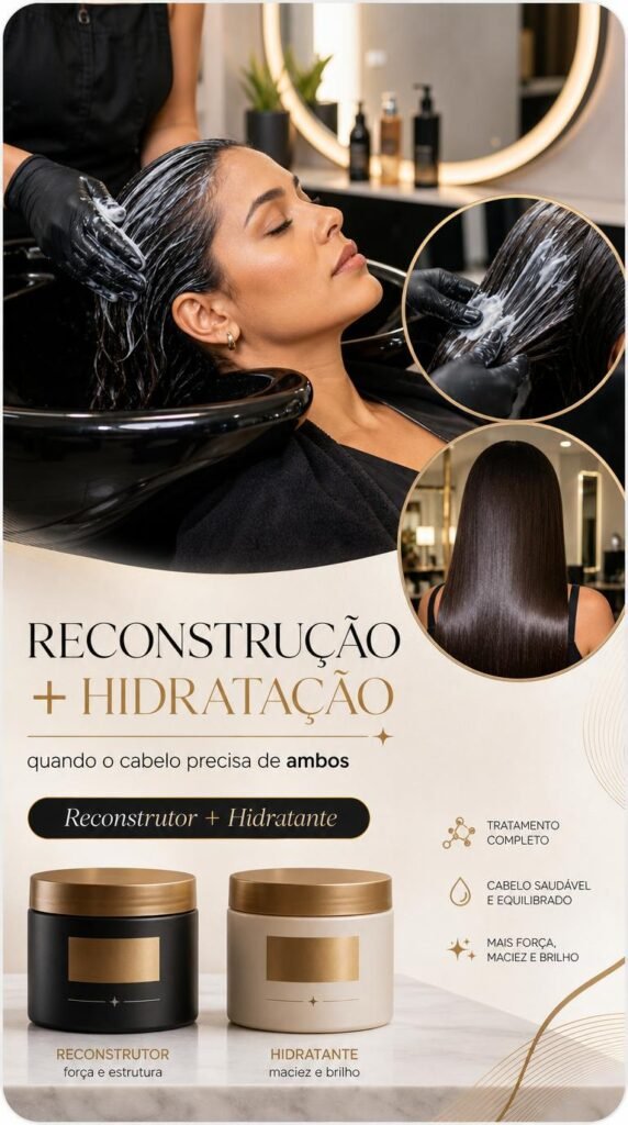 Reconstrução e Hidratação: quando o cabelo precisa das duas